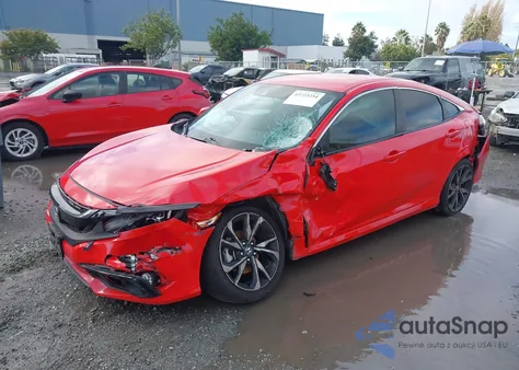 2019 Honda Civic Sport z USA, uszkodzony, nr VIN 2HGFC2F86KH523792